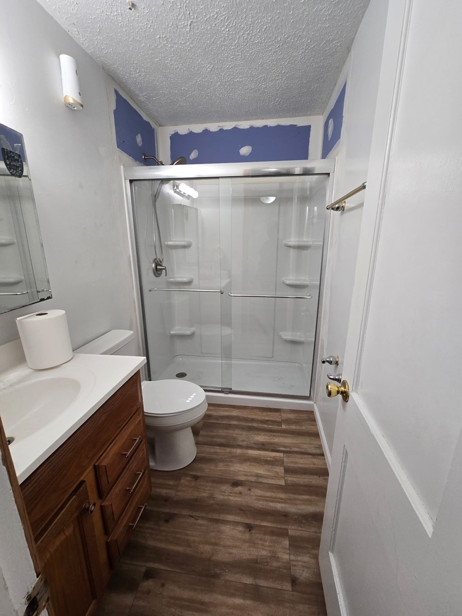 New tile shower installation